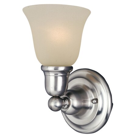 Maxim One Light Satin Nickel Soft Vanilla Glass Wall Light 11086SVSN